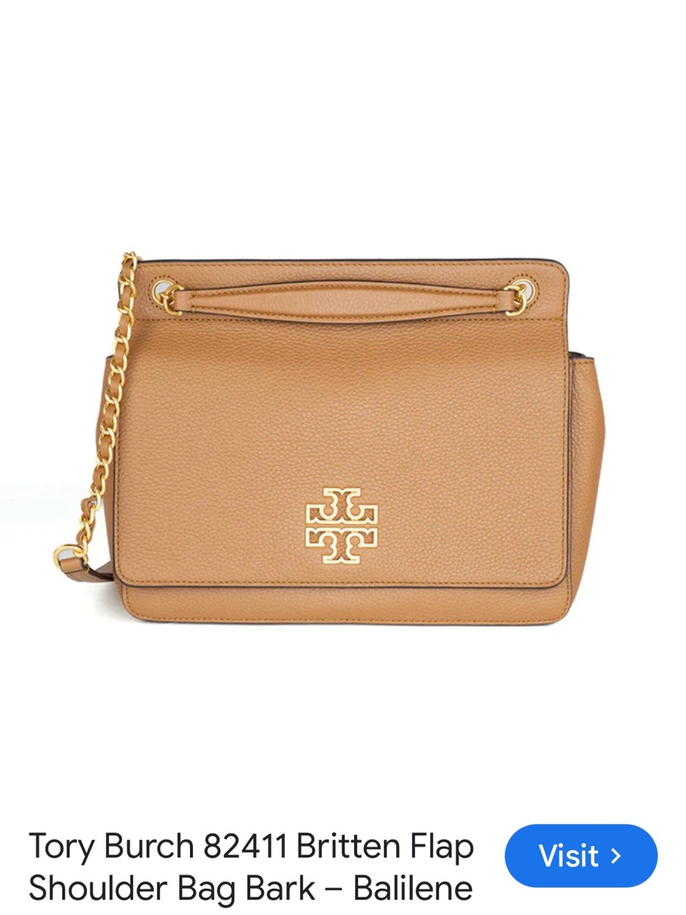 Tory Burch Britten Leather Shoulder/ Crossbody Bag